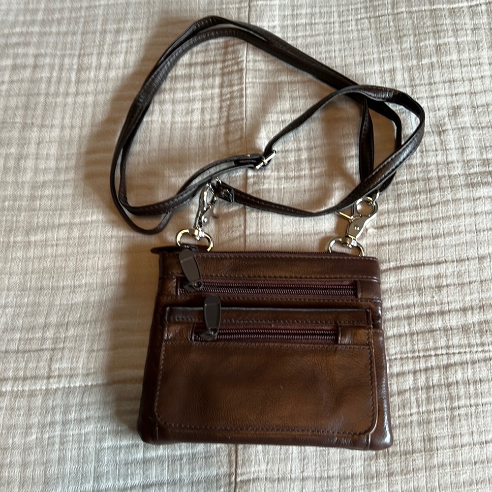 Small leather crossbody bag